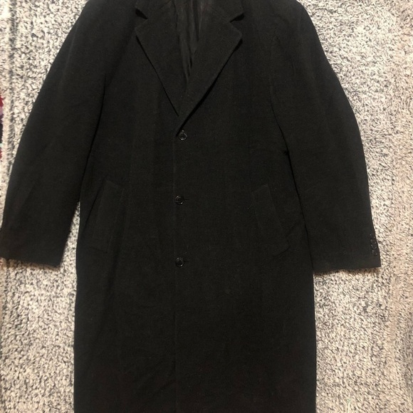 Cashmere VTG  Chaps Ralph Lauren Men’s Winter trench Coat full length  S… - Picture 6 of 12